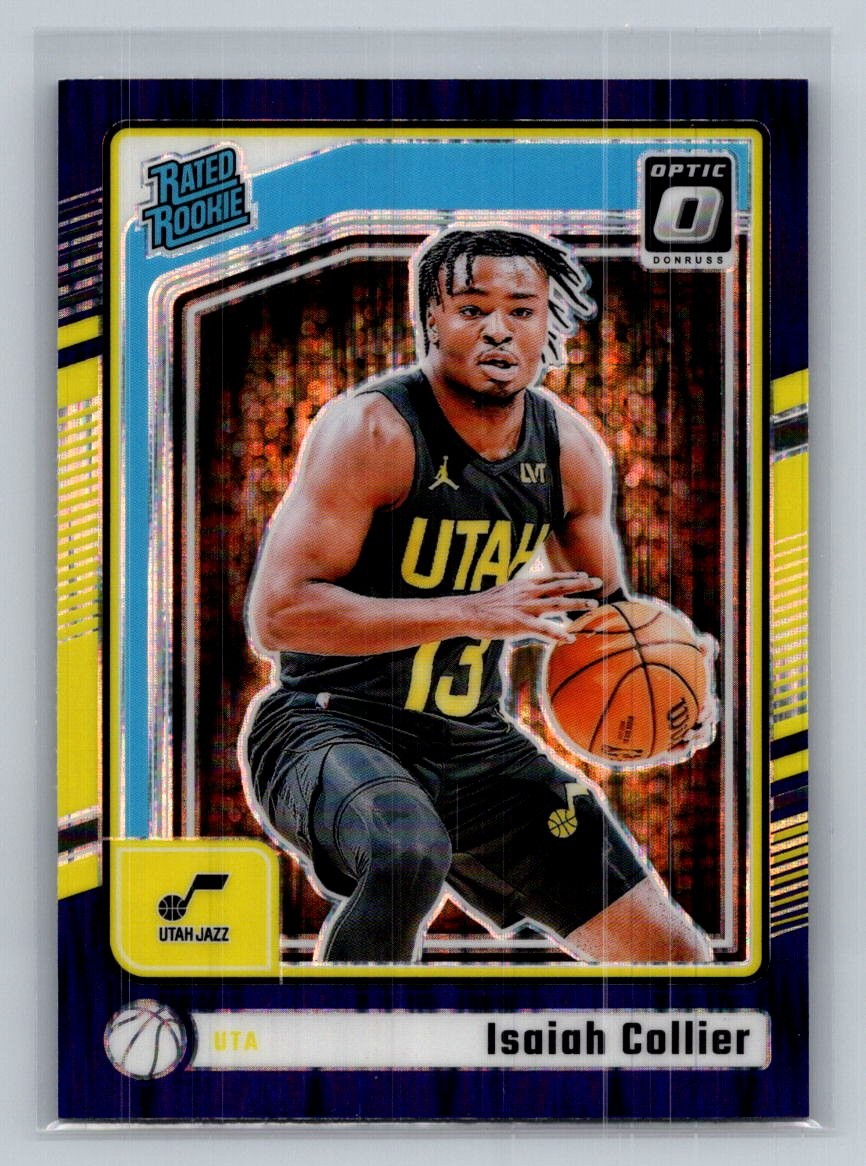 2024-25 Donruss Optic #295 Isaiah Collier Purple Shock