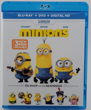 Minions Blu-ray DVD Digital HD Sandra Bullock 2015 Illumination PG Animated