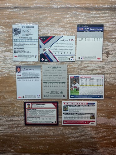 Jeff Francoeur - Braves SN #'d Insert (8) Lot - Finest Green Refractor /199 ATL - Picture 3 of 3