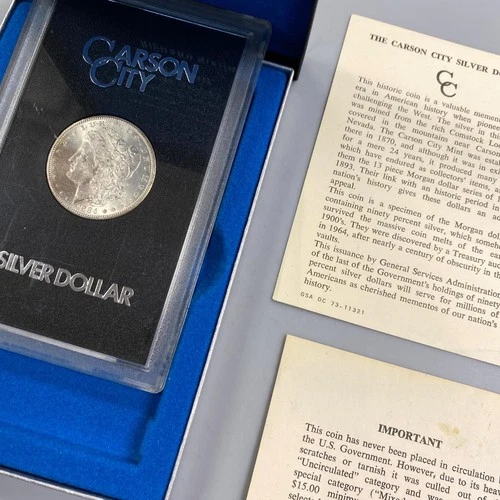 1884 CC GSA Carson City Morgan Silver $1 BU T-2 w/ogp L24476