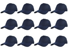 Gelante Plain Blank Baseball Caps Adjustable Back Strap Wholesale LOT 12 Pack...