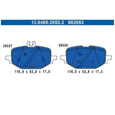 Satz Bremsbeläge Bremsklötze hinten für Mercedes C-Klasse W206 S206 | 2417516