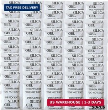 50PCS 5 Gram Silica Gel Packets, Premium Moisture Absorbers, Desiccant Packs for