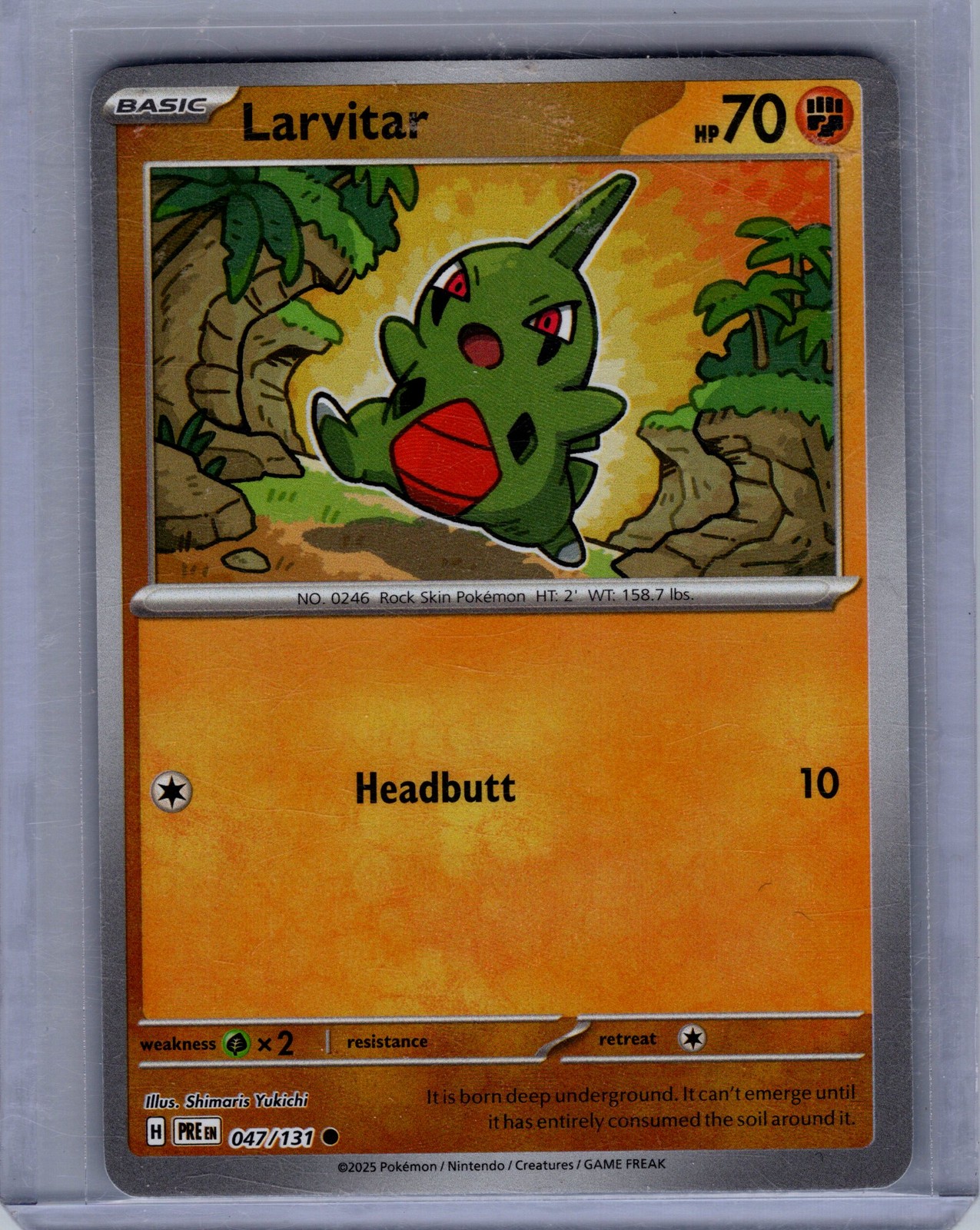 Pokemon SV: Prismatic Evolutions #047/131 Larvitar POKE BALL Near Mint or Better