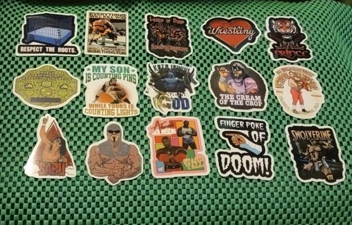 50 pc. WRESTLING Stickers Decals Waterproof VINYL Water Bottles,Laptops - Picture 2 of 5