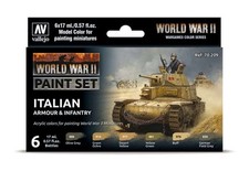 Vallejo VA70209 17ml x6 - Model Color Acrylic Paint Set - Italian Armour / Infan