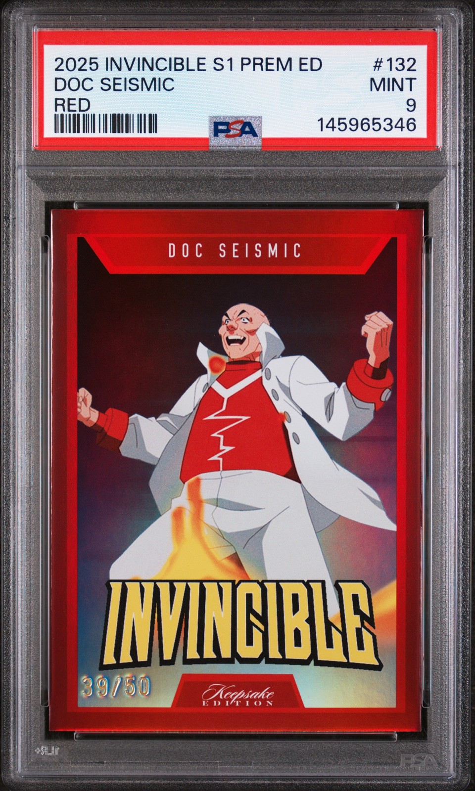 2025 Keepsake Invincible Season 1 #132 Doc Seismic Red PSA 9