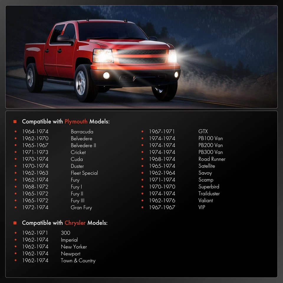 Interruptor de faros para Dodge A100 A108 B100/B200/B300 Van D100 CB300 Series Dart Foto 3 de 4