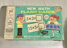 Vintage 1965 Milton Bradley Math Flash Cards Multiplication  Division