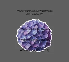 Hydrangea Sticker Waterproof Decal Flower Floral Outdoor Nature Gift Home NEW