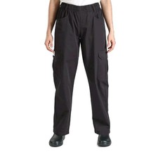 Mercer Culinary M61080BKM Genesis Women's Chef Pant, Medium, Black