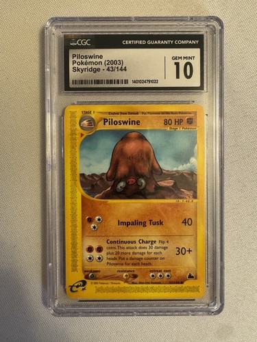 Piloswine graded CGC 10 for sale on eBay