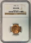 1932 Lincoln Cent (Wheat Penny), NGC MS-64 RB, Better Date!
