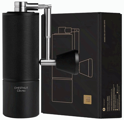 Chestnut C3S Pro Manual Coffee Grinder, S2C Burr, Adjustable, Black, Travel