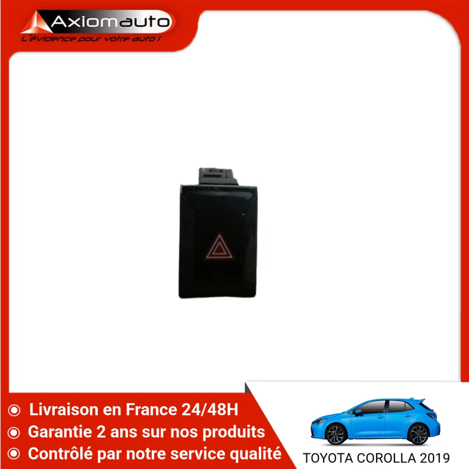 🇫🇷 BOUTON DE WARNING TOYOTA COROLLA 2004- ➤8433202400 ♻️ - Photo 1/1