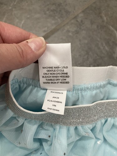 Bailey Lane Pant With Tutu Girls XS 4-5 NWT! Light Blue/silver Accents - Picture 12 of 12