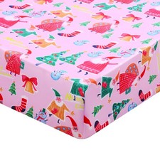 GOPHRALOVE Christmas Crib Sheets Girl Baby Fitted Christmas Sheet Co