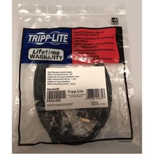 Eaton P450-006 6FT NULL MODEM SERIAL DB9 CABLE GOLD CONNECTORS F/F