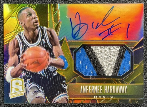ANFERNEE PENNY HARDAWAY 2013-14 PANINI SPECTRA #27 GU PATCH AUTO GOLD PRIZM 9/10