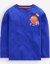 Mini Boden Space Shirt Blue NWT New 8-9