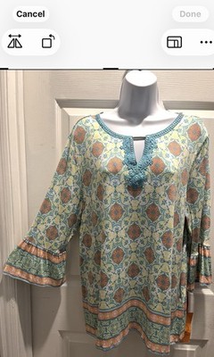 Ruby Rd. (Size Large) 3/4 Sleeve Top, NWT.