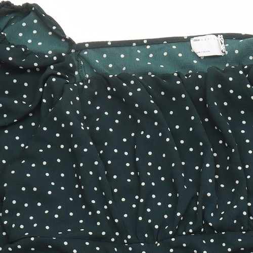ASOS DESIGN Women's Green Polka Dot Shift Dress Size 30 - Picture 12 of 12