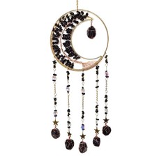 Black Dream Catcher Wall Decor Crystal Tree of Life Dream Catchers with Stone...