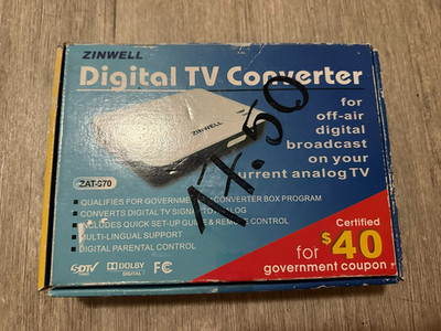 Zinwell Analog to Digital TV Converter Box ZAT-970