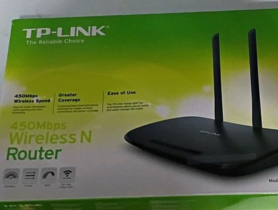 TP-LINK TL-WR940N 450Mbps Wireless N Router, 4 LAN Ports, WPS, Black