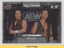 2022 AEW All Elite Wrestling Silver Foil Jeff Parker Matt Lee Patch READ 0n3f