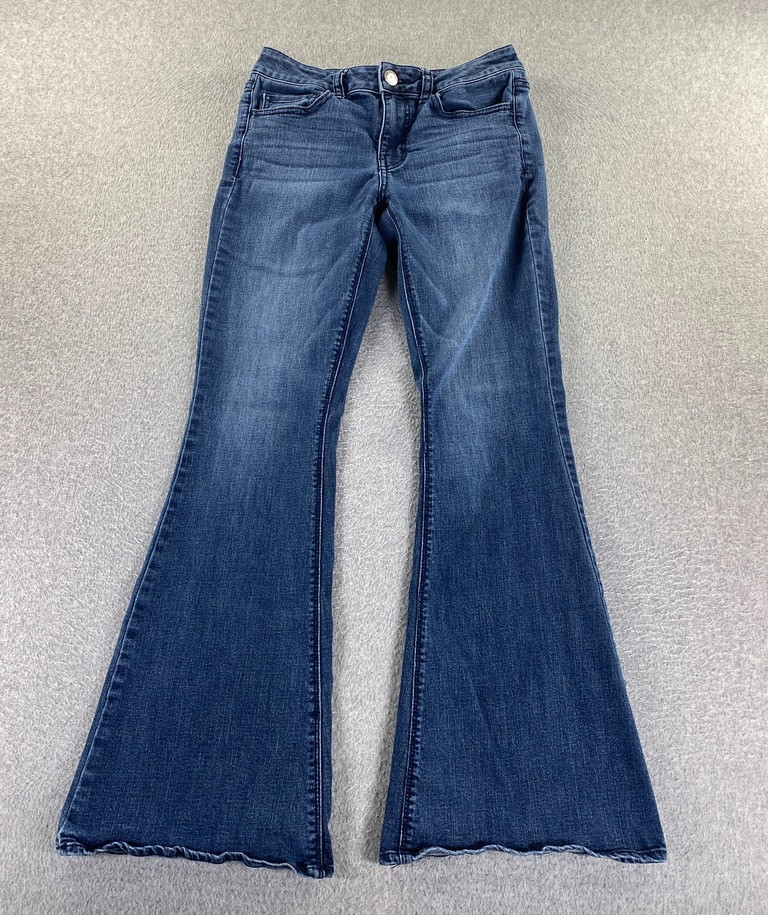 American Eagle Jeans Womens Blue Hi-Rise Artist Flare Whisker - Main Image