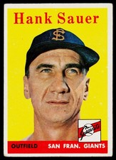 1958 Topps Hank Sauer San Francisco Giants #378