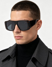 Tom Ford FT1175 Aslan Sunglasses Havana Frame Dark Grey Lenses 56-18-145