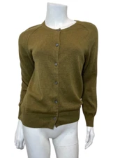 Isabel Marant Etoile Crew Neck Cardigan in  Olive Green Size FR 38