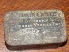 Vintage BF Goodrich Repair Outfit Tire Kit Empty Metal Tin