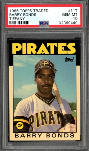 1986 Topps Traded Tiffany #11T Barry Bonds PSA 10 (GEM MINT)