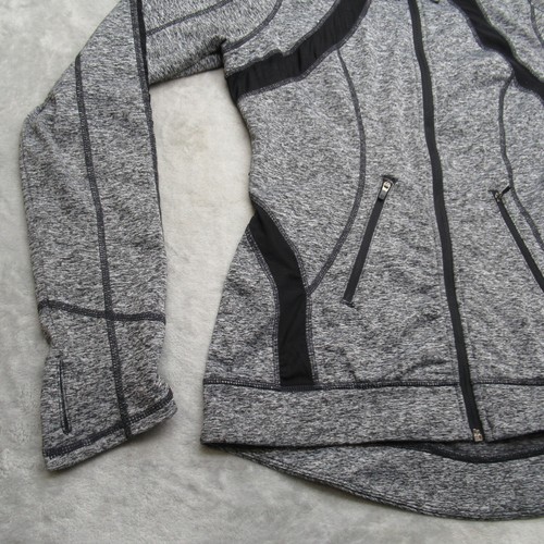 Tangerine Jacket Womens Small Gray Heathered Moisture Wicking Full Zip Running - Picture 6 of 13