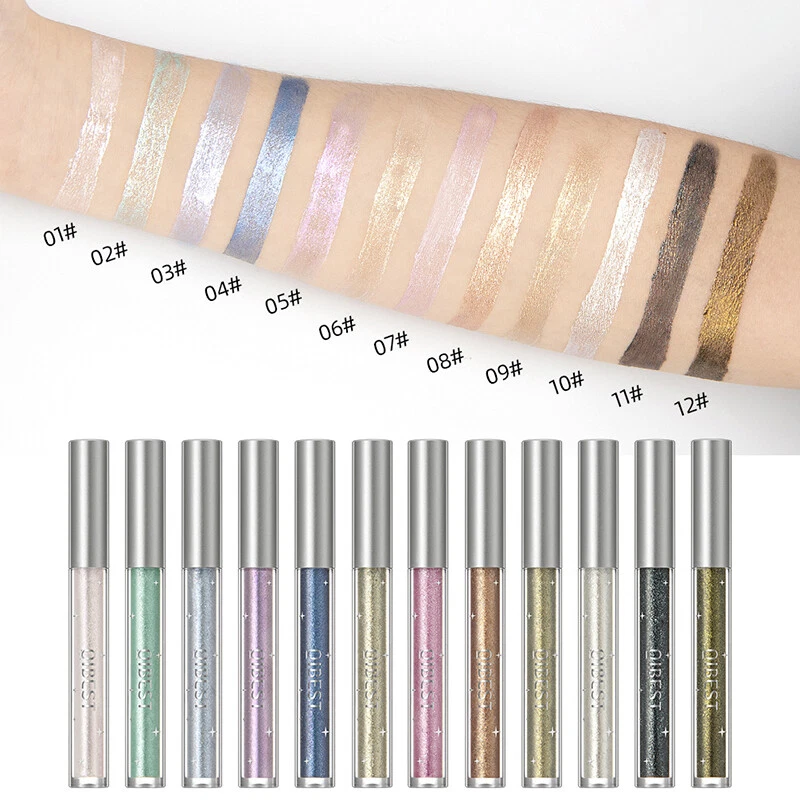 12colors Eyeshadow Liquid Waterproof Glitter Eyeliner Shimmer Makeup Cosmetics ʊ - Image 3 of 4