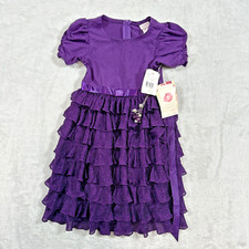 Sweet Heart Rose Purple Special Occasion Dress w/ Necklace Size 5 Girls 3120211