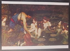 postcard art Hylas and the Nymphs Postcard J.W. Waterhouse unposted