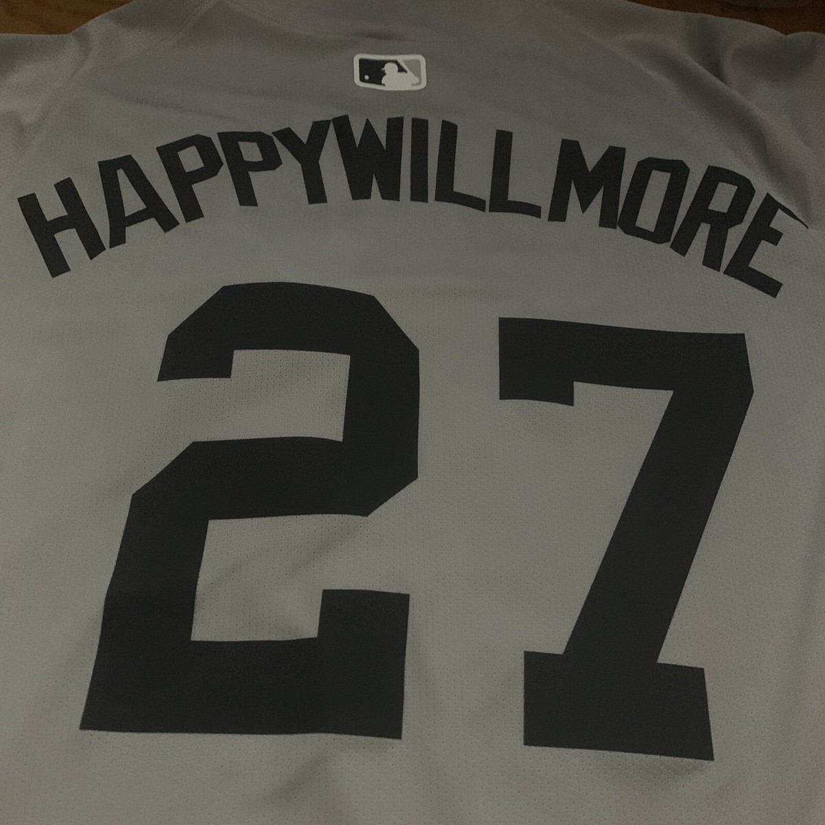 New York Yankees #27 Happy Willmore Jersey Adult Large Gray NY MLB