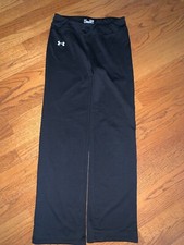 Under Armour Semi Fitted Youth Boys Girls Large Spandex Black Pants tb9j12