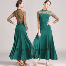 Women Modern Waltz Tango Smooth Latin Ballroom Competition Dance Dress Ball Gown