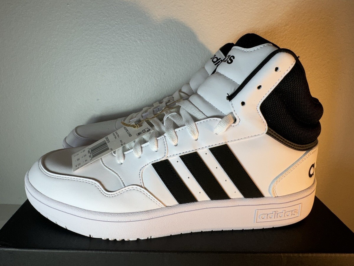 ★アディダス Originals★Hoops 3.0 Mid★Black/White/Grey Size 10- adidas Hoops 3.0 Mid Black White | eBay