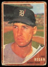 1962 Topps #366 Phil Regan Detroit Tigers
