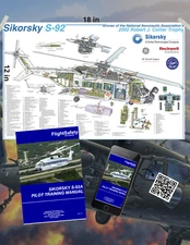 Sikorsky S 92A  Pilot Training Manual + Cutaway Poster 12in x 18in