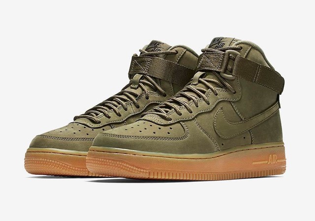 nike high tops olive green