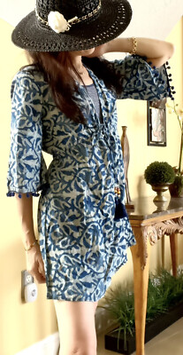 Blue Island Beach Cover up Tunic Dress Womens Size S Floral Print New w Tags | eBay Blue Island Beach Cover up Tunic Dress Womens Size S Floral Print New w Tags | eBay