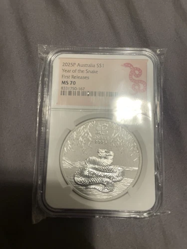 2025 Australia Lunar Year of the Snake Series III 1oz .9999 Silver Coin NGC MS70
