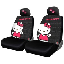 For Nissan New Hello Kitty Car Truck Seat Covers With Pink Paw Headrest Covers